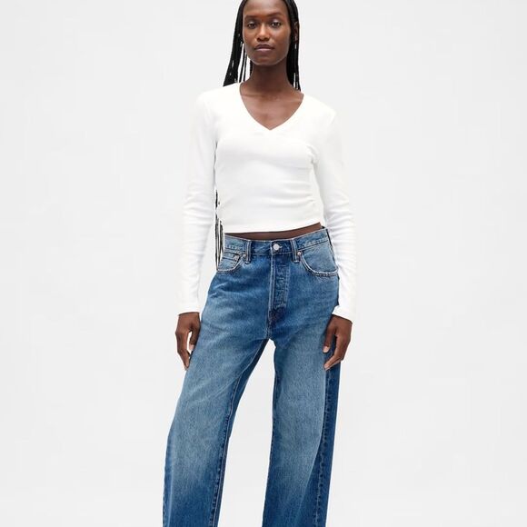 GAP Modern V-Neck T-Shirt White XL/T NWT IN PACKAGE - Picture 2 of 7